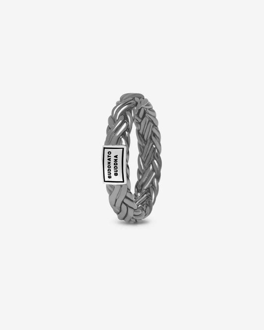 BUDDHA TO BUDDHA KATJA XS RING BLACK RHODIUM SHINE SILVER