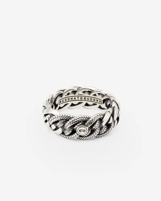 BUDDHA TO BUDDHA RING NATHALIE SMALL TEXTUUR ZILVER