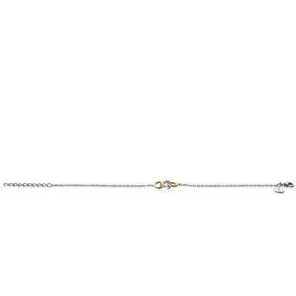 ZINZI ARMBAND 3 RONDJES ZIRCONIA VERGULD