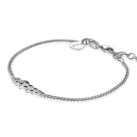 ZINZI ARMBAND ZILVER GOURMET ZIA 1414