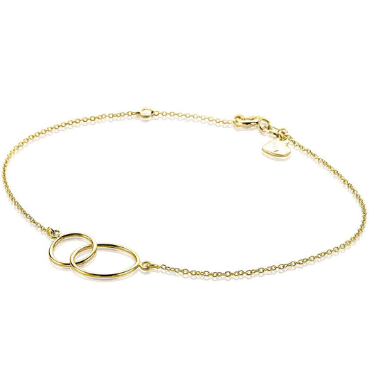 ZINZI GOLD 14KT ARMBAND MET OPEN RONDJES ZGA115