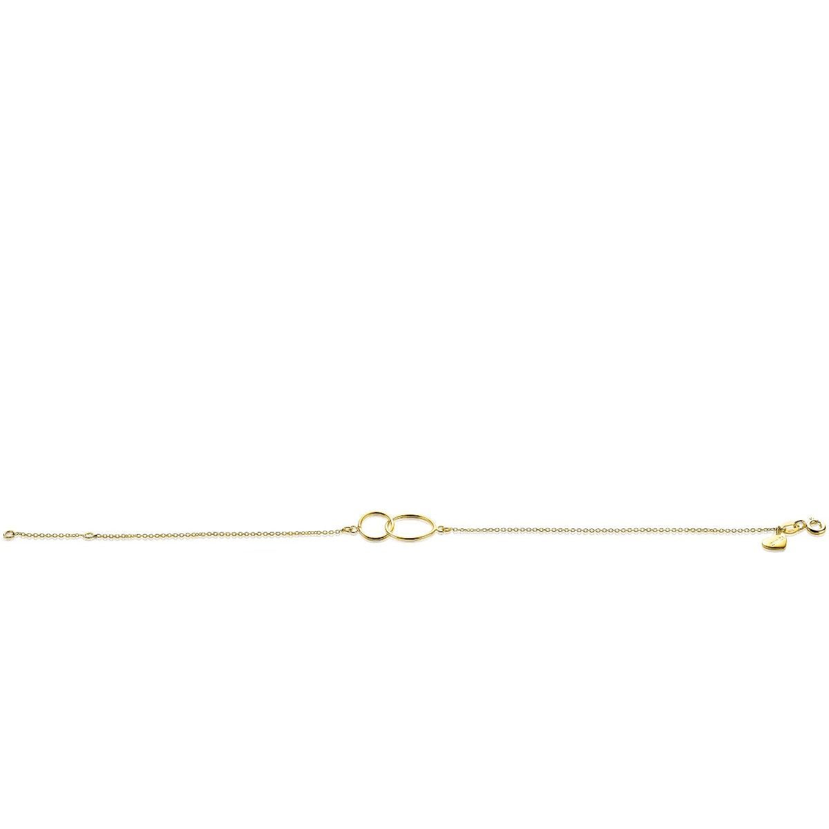 ZINZI GOLD 14KT ARMBAND MET OPEN RONDJES ZGA115