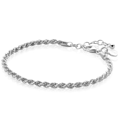 ZINZI ARMBAND ZILVER KOORD 3MM