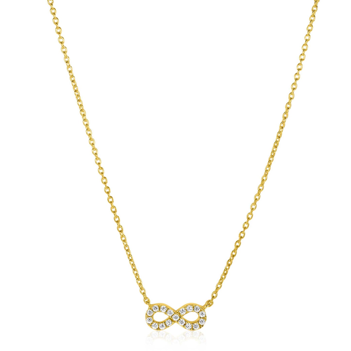 ZINZI COLLIER VERGULD INFINITY ZIRCONIA