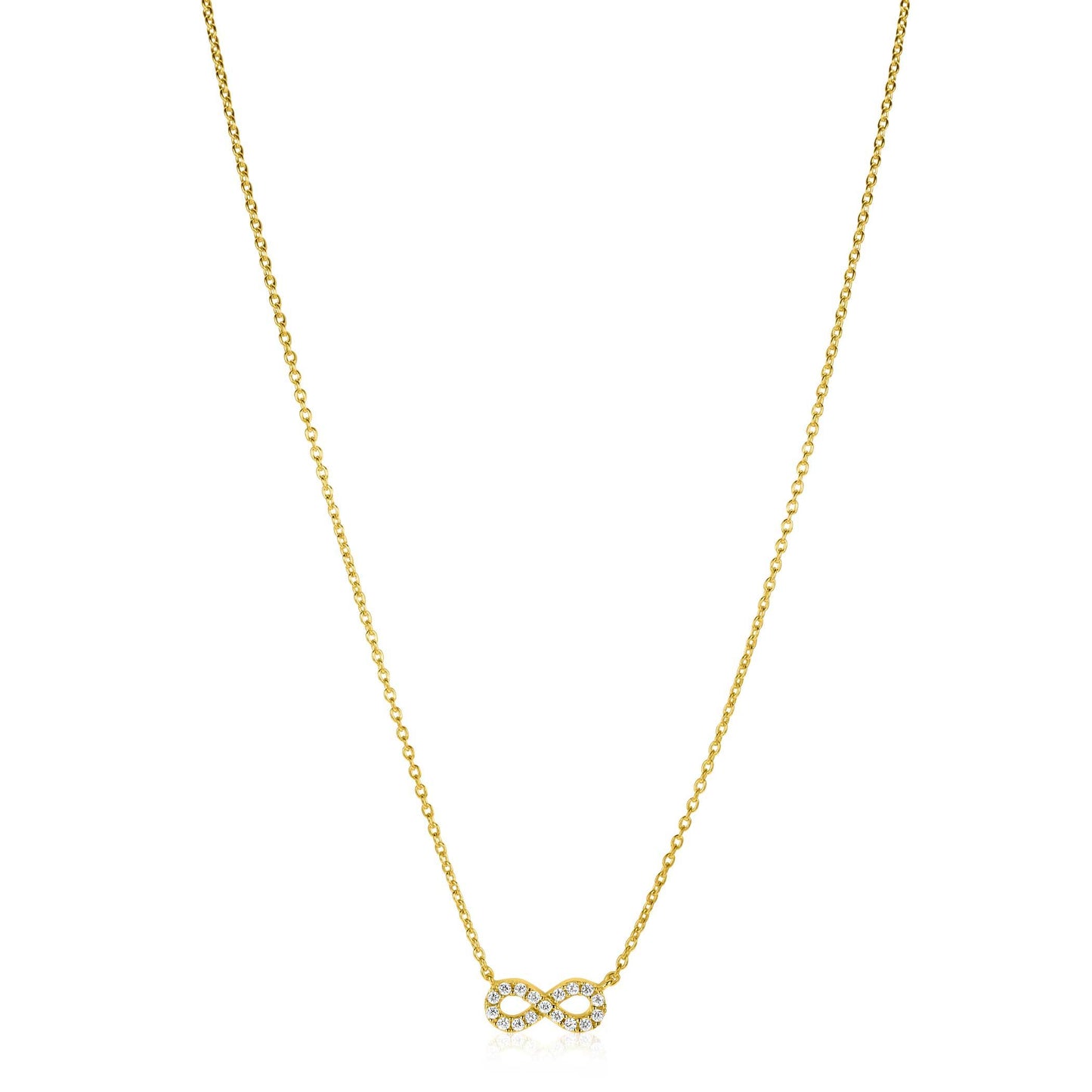 ZINZI COLLIER VERGULD INFINITY ZIRCONIA