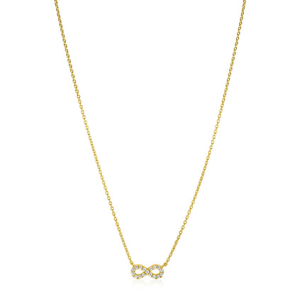 ZINZI COLLIER VERGULD INFINITY ZIRCONIA