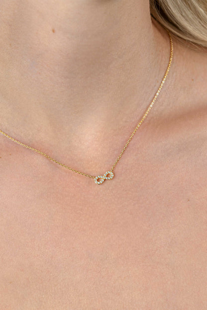 ZINZI COLLIER VERGULD INFINITY ZIRCONIA