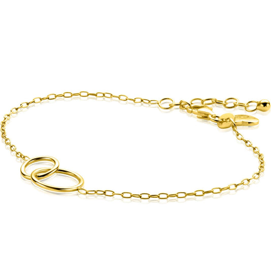 ZINZI ARMBAND GOLD PLATED RONDE SCHAKELS ZIA2275G