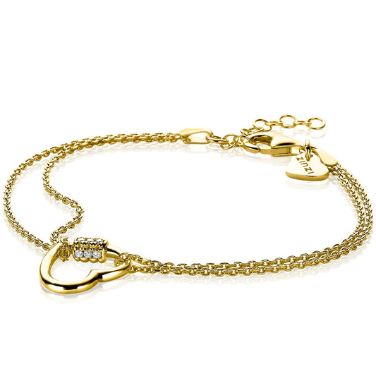 ZINZI ARMBAND HARSLOT GOLD PLATED