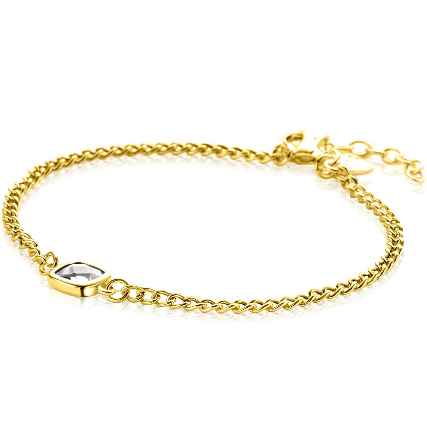 ZINZI ARMBAND GOLD PLATED ZIRCONIA