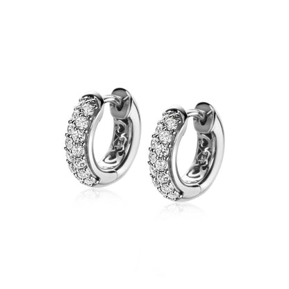 ZINZI KLAPCREOLEN PAVE ZIRCONIA 15X4MM