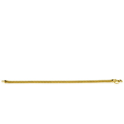 ZINZI ARMBAND GOLD PLATED VOSSESTRAAT VIERKANT 2.5MM