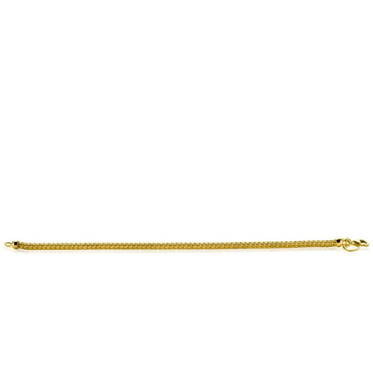 ZINZI ARMBAND GOLD PLATED VOSSESTRAAT VIERKANT 2.5MM