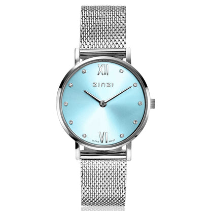 ZINZI WATCH LADY IJS BLAUW MESH BAND