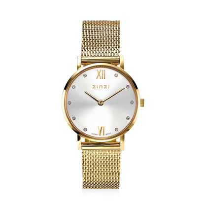 ZINZI HORLOGE GOUDLADY MESH BAND ZIW633M