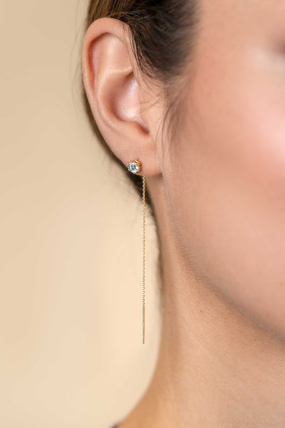 ZINZI DOORTREK OORSIERADEN VERGULD MET ZIRCONIA