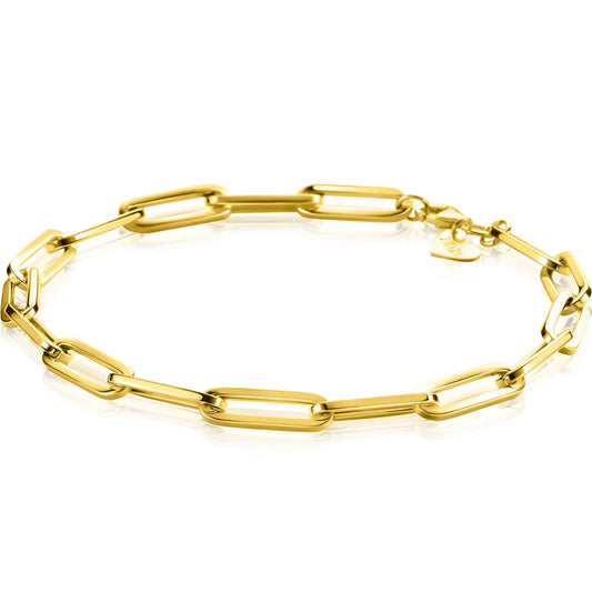 ZINZI GOLD 14KT ARMBAND PAPERCLIP SCHAKELS ZGO453