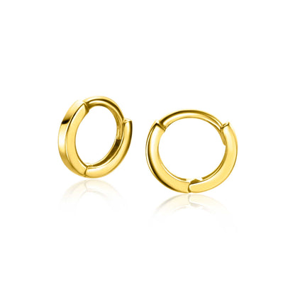 ZINZI GOLD 14KT OORCREOLEN GLAD 8X1.3MM ZGO410