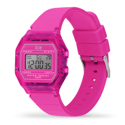 Ice Watch digit retro - Neon pink - Clear - Small