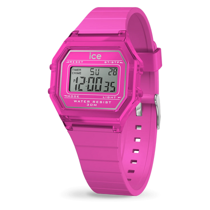 Ice Watch digit retro - Neon pink - Clear - Small