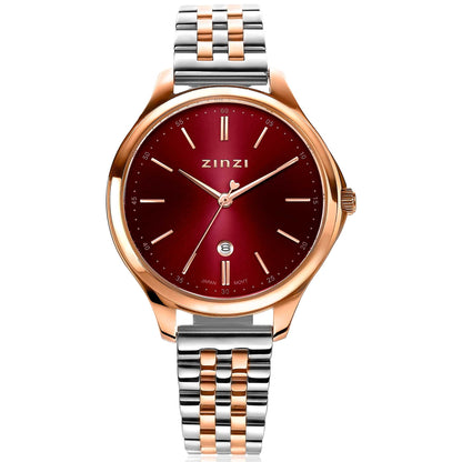 ZINZI HORLOGE ROSE-ZILVER BI COLOUR ZIW1038