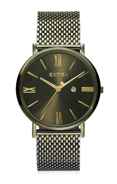 ZINZI Horloge groen staal ZIW544M