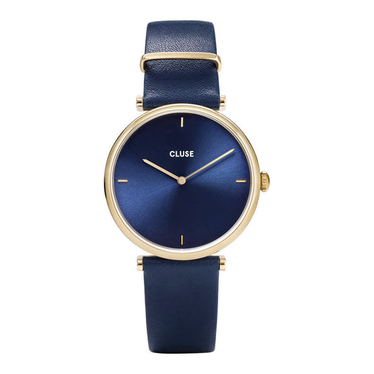 Cluse horloge blauw leer CW0101208011