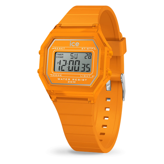 Ice Watch digit retro - Neon orange - Clear - Small