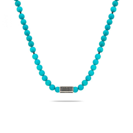 Rebel & Rose kralen ketting turquoise RR-NL034-S-70