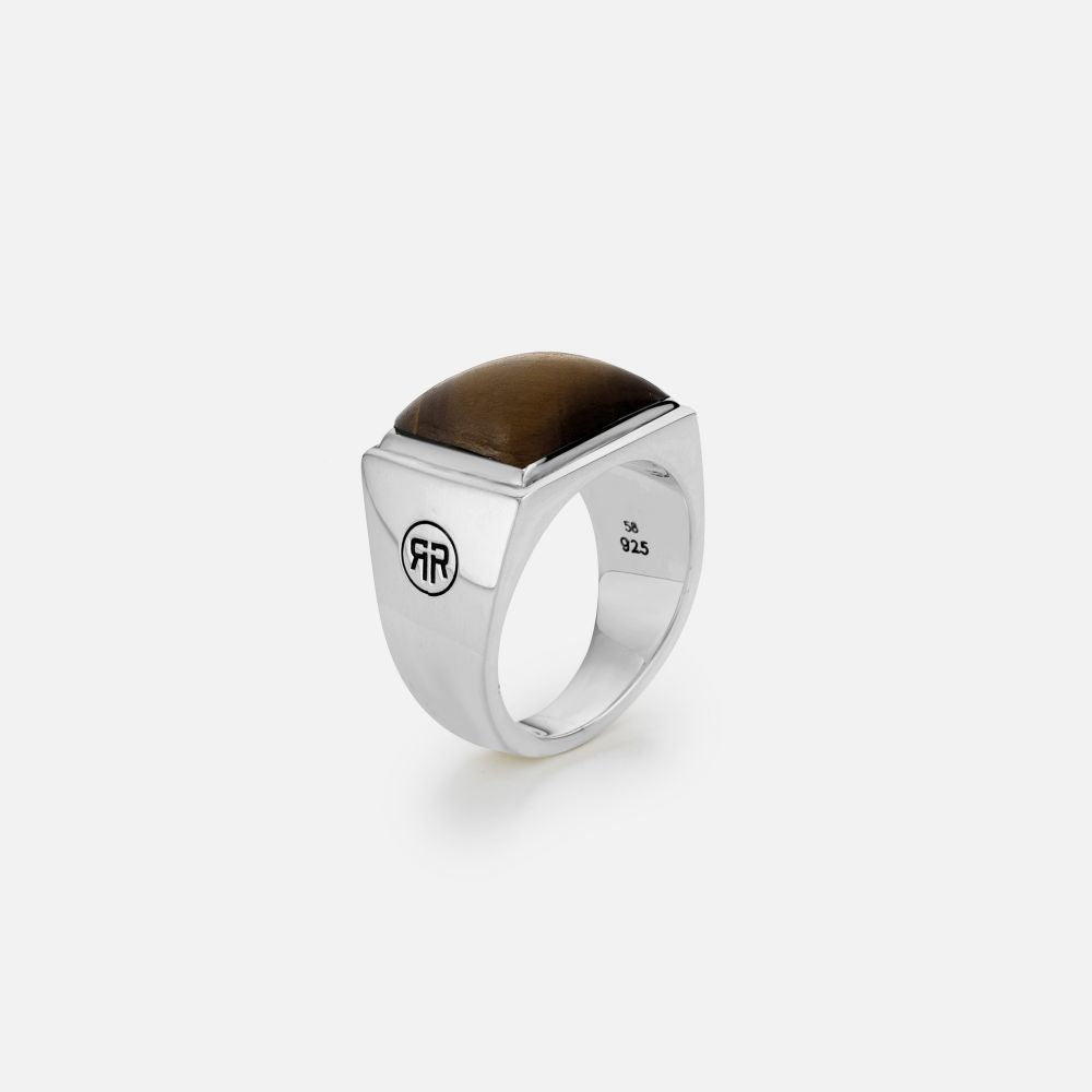 Rebel & Rose Ring square tiger lowneck RR-RG031-S