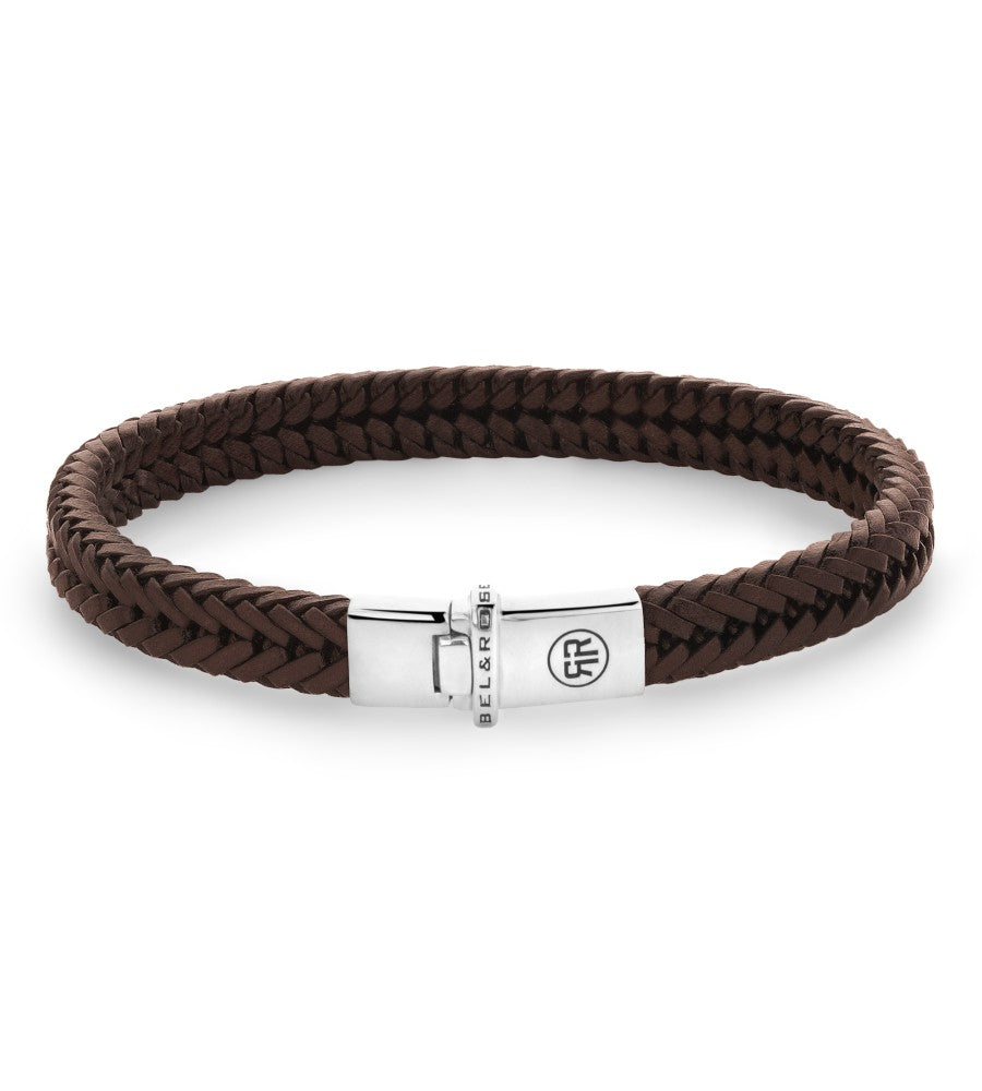 REBEL & ROSE Armband Small Braided Apollo Cognac M