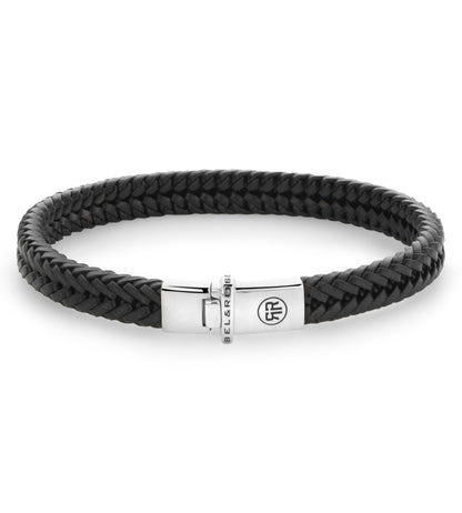 REBEL & ROSE Armband Small Braided Apollo Black L