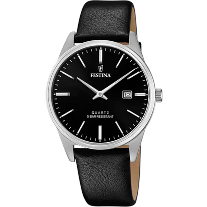 FESTINA HEREN CLASSICS LEER ZWART HORLOGE F20512/4