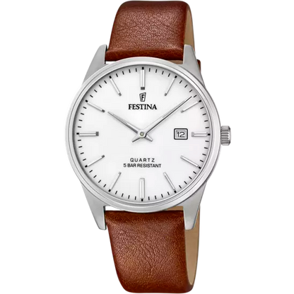 FESTINA HEREN CLASSICS LEER BRUIN HORLOGE F20512/2