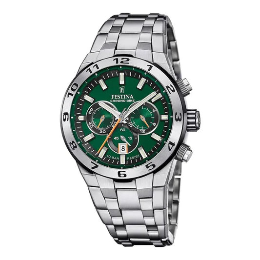 FESTINA HEREN CHRONO BIKE GROEN ZILVERKLEURIG HORLOGE F20670/2