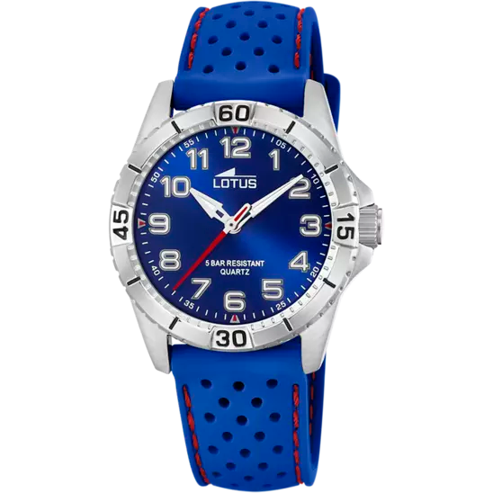 LOTUS KINDERACHTIG BLAUW JUNIOR COLLECTION RUBBER HORLOGE ARMBAND 18663/2