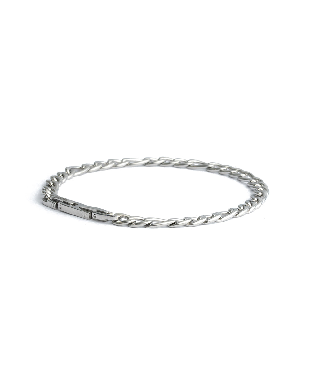 GEMINI Floris 5mm figaro stainless steel chain with silver finish