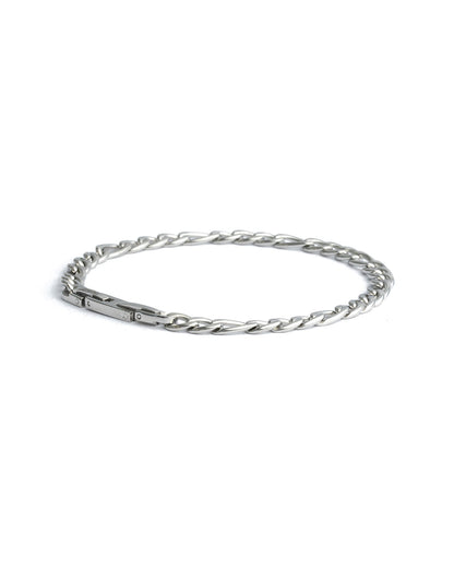 GEMINI Floris 5mm figaro stainless steel chain with silver finish