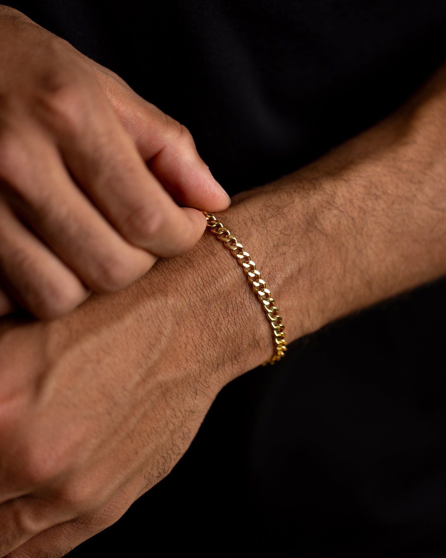 GEMINI Omnis 5mm Cuban chain bracelet with golden finish