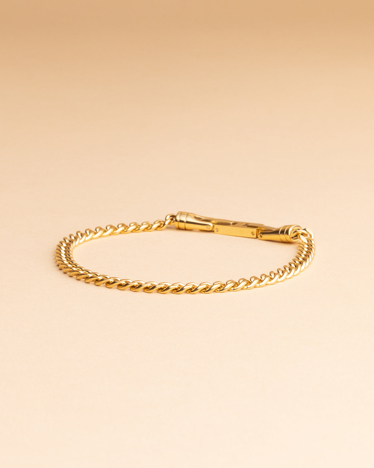 GEMINI Omnis 5mm Cuban chain bracelet with golden finish