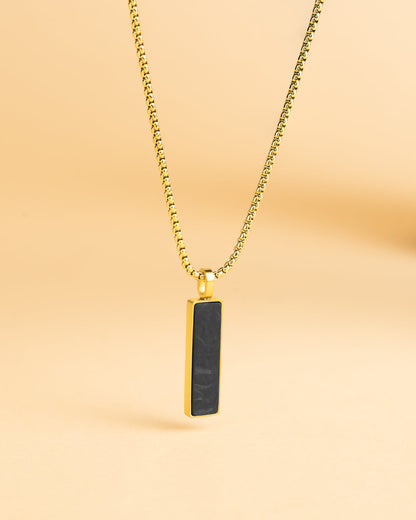 GEMINI Galli Necklace Gold Forged Carbon Finish