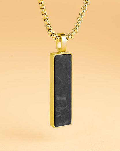 GEMINI Galli Necklace Gold Forged Carbon Finish