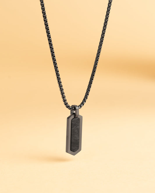 GEMINI Roma Necklace Black Forged Carbon Finish