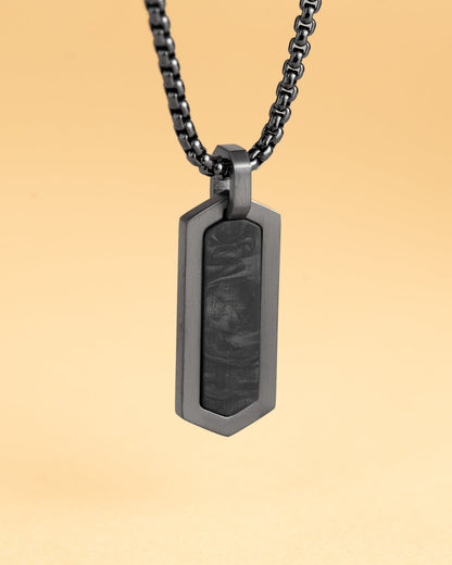 GEMINI Roma Necklace Black Forged Carbon Finish