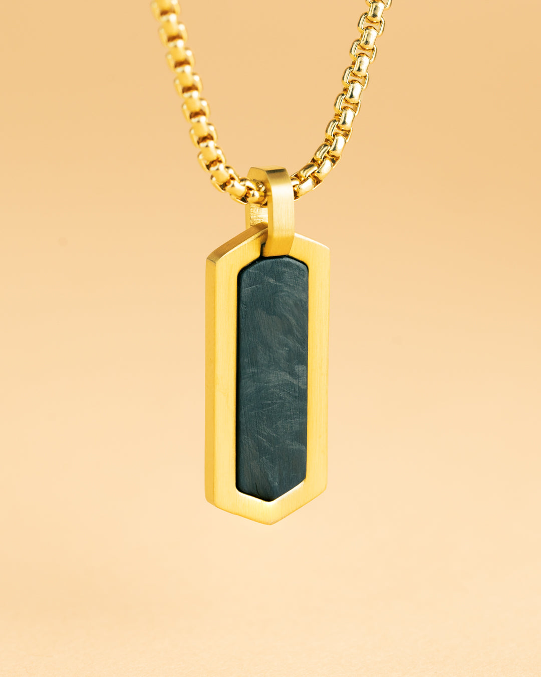 GEMINI Roma Necklace Gold Forged Carbon