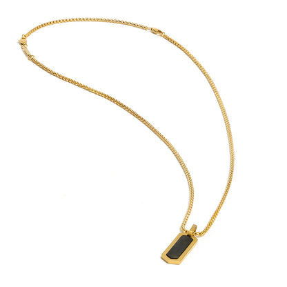 GEMINI Roma Necklace Gold Forged Carbon