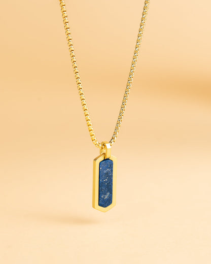 GEMINI Roma Necklace Gold Lapis Lazuli