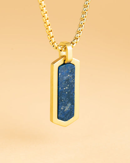 GEMINI Roma Necklace Gold Lapis Lazuli