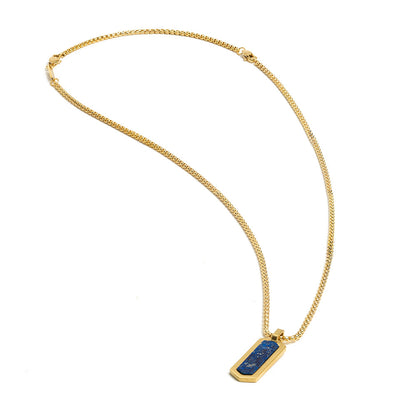 GEMINI Roma Necklace Gold Lapis Lazuli