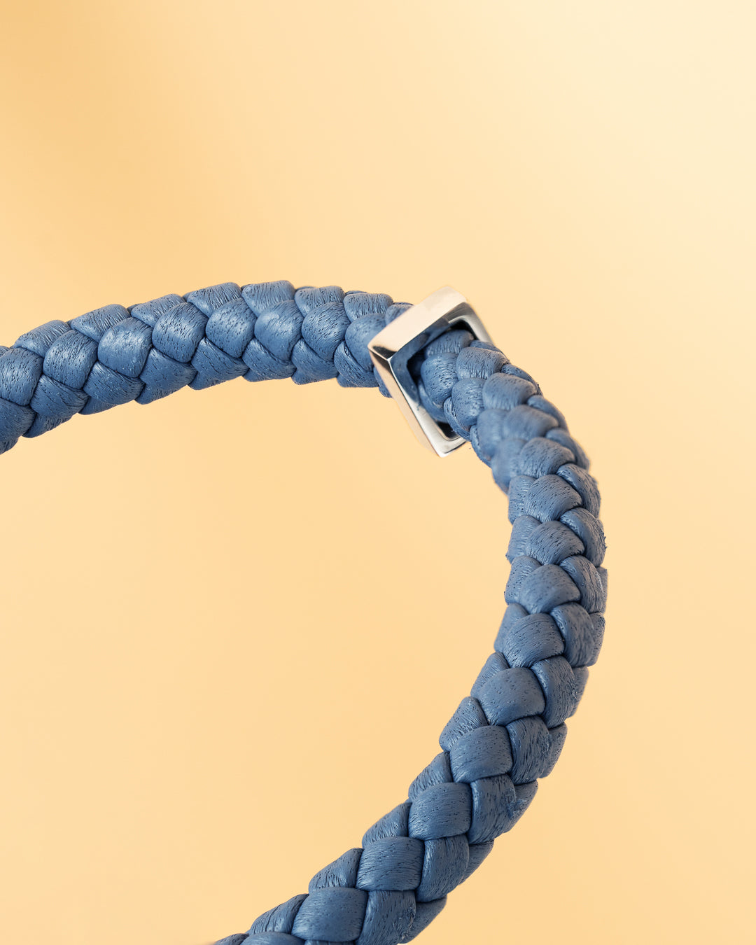 GEMINI Una Light blue Italian nappa leather bracelet
